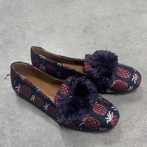 Aquazzura Firenze Pineapple Loafers, Size 36